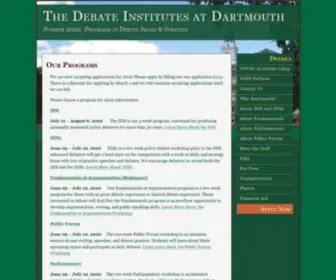 DDidebate.org(The Debate Institutes at Dartmouth Summer 2021) Screenshot