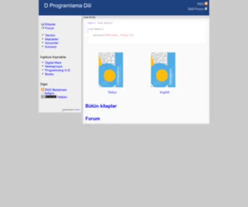 DDili.org(D Programlama Dili) Screenshot