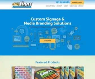 DDisigns.com(Custom Signage & Media Branding Solutions) Screenshot