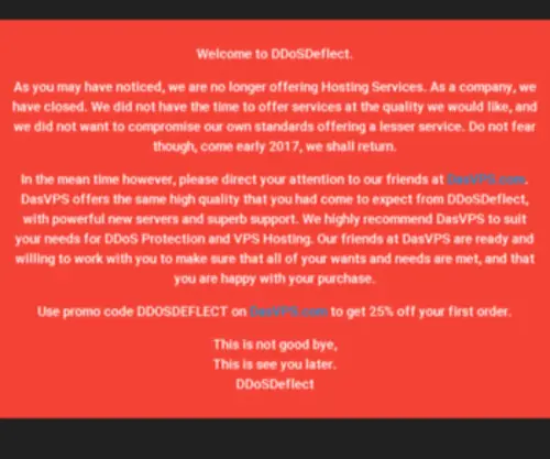 DDosdeflect.com(DDosdeflect) Screenshot