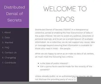 DDosecrets.com(Distributed Denial of Secrets) Screenshot
