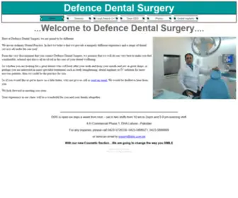 DDS.com.pk(Welcome to Defence Dental Surgery Lahore) Screenshot