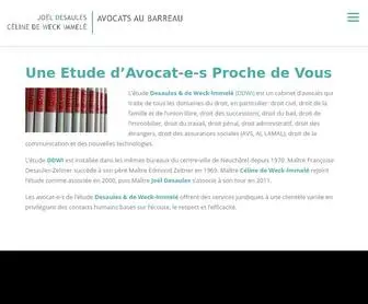 DDwi.ch(Etude d'avocats Joël Desaules et Céline De Weck) Screenshot