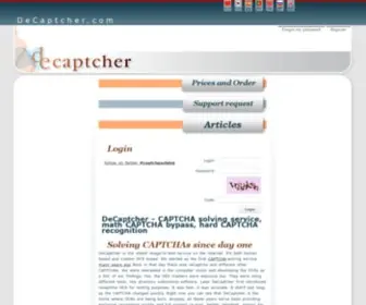 DE-Captcher.com(DeCaptcher) Screenshot