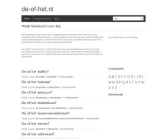 DE-OF-Het.nl(De" of "Het) Screenshot