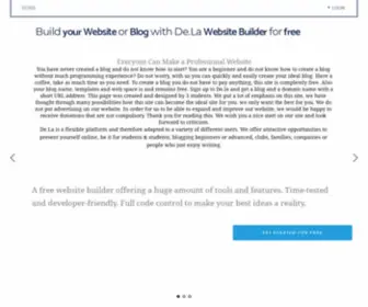 DE.la(Create Your Website for Free) Screenshot