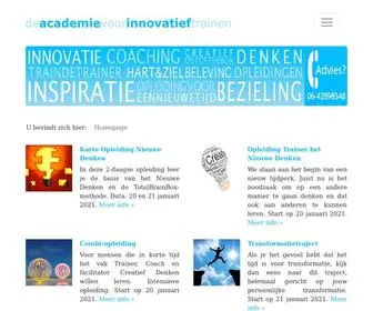 Deacademievoorinnovatieftrainen.nl(De Academie voor Innovatief Trainen) Screenshot