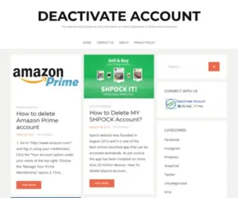 Deactivate-Account.com(Deactivate Account) Screenshot