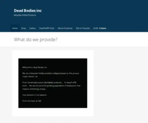 Deadbodies.co.uk(Bespoke Hobby Products) Screenshot