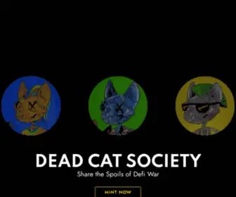 Deadcatso.com(A collection of hand crafted dead cats roaming the binance smart chain) Screenshot