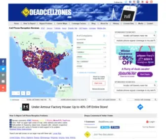 Deadcellzones.com(Cell Phone Reception Reviews AT&T Verizon Sprint T) Screenshot