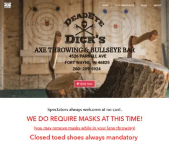 Deadeyedicksfw.com(Deadeye Dick's Axe Throwing & Bullseye Bar) Screenshot