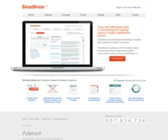 Deadlines.com(Online Legal Calendaring) Screenshot