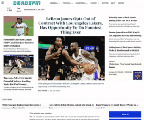 Deadspin.com(Sports News Without Fear) Screenshot