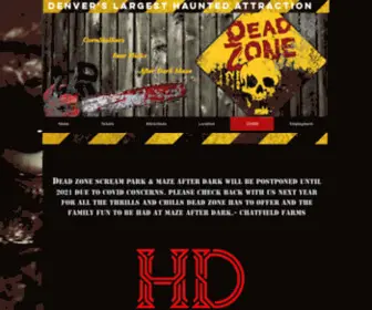 Deadzonescreampark.com(COVID) Screenshot