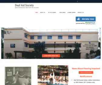 Deafaidsociety.in(Sheila Kothavala Institute for the Deaf) Screenshot