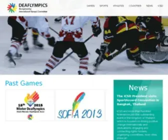 Deaflympics.com(ICSD) Screenshot