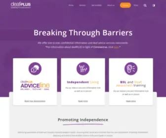 Deafplus.org(Home) Screenshot