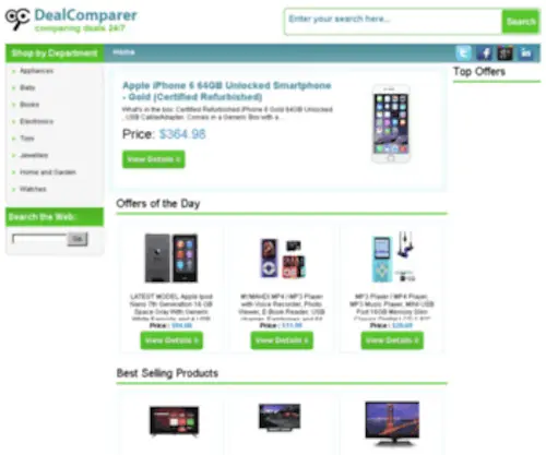 Deal-Comparer.com(UK Comparison Shopping) Screenshot