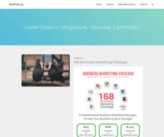 Dealclub.sg(E-Voucher Platform for Singapore, Cambodia, Malaysia) Screenshot