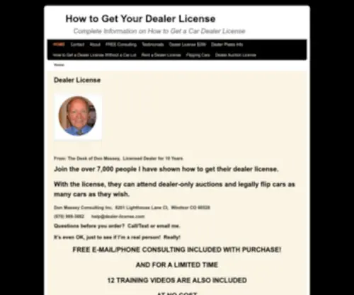 Dealer-License.com(FREE CONSULTING) Screenshot