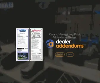 Dealeraddendums.com(Automotive addendum) Screenshot