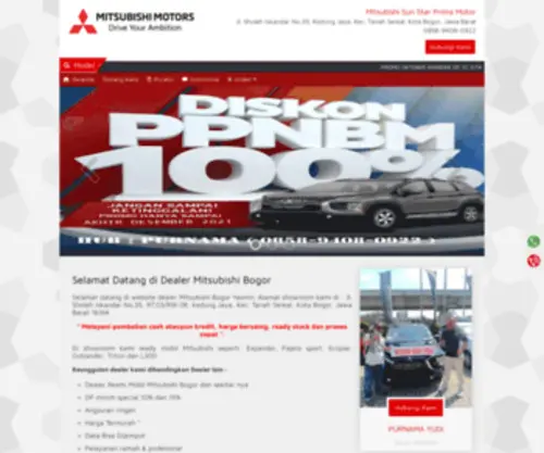 Dealermobilmitsubishibogor.com Screenshot