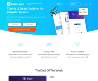 Dealify.io(The Number One Deals Platform for Growth Hackers) Screenshot