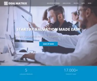Dealmatrix.com(Startup Valuation Made Easy) Screenshot
