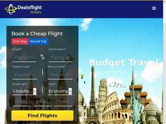 Dealsflighttickets.com(Travel Deals & Vacation Packages) Screenshot