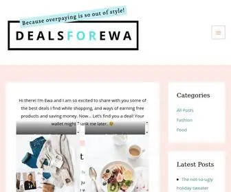 Dealsforewa.com(Because overpaying is so out of style) Screenshot