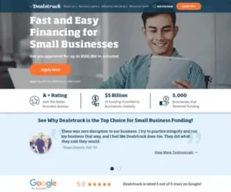 Dealstruck.com(Find the right small business loan quickly and easily. Dealstruck) Screenshot