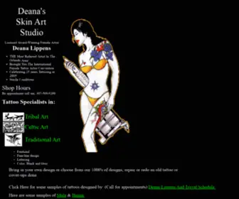 Deanaskinart.com(Deana's Skin Art Studio) Screenshot