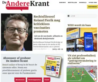 Deanderekrant.nl(De andere krant) Screenshot