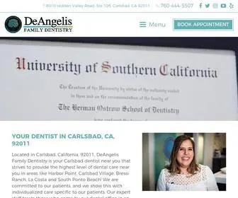 Deangelisfamilydentistry.com(Dentistry in Carlsbad CA) Screenshot