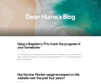 Deanhume.com(Dean Hume's Blog) Screenshot
