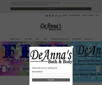 Deannasbathandbody.com(Create an Ecommerce Website and Sell Online) Screenshot