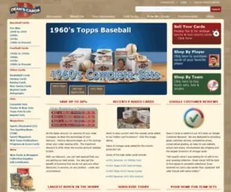 Deanscards.com(Buying & Selling Baseball Cards) Screenshot