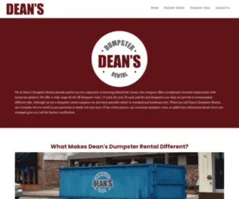 Deansdumpsterrental.com(Dean's Dumpster Rental) Screenshot