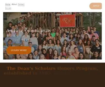 Deansscholars.org(Dean's Scholars Honors Program) Screenshot