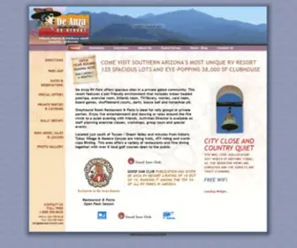 Deanzarvresort.com(De Anza RV Resort) Screenshot