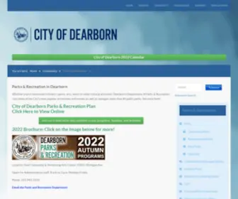 Dearbornrecreationandparks.com(Dearborn) Screenshot