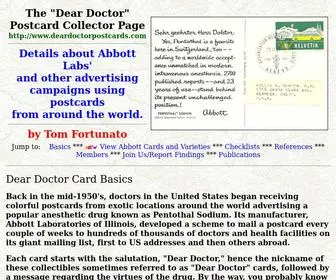 Deardoctorpostcards.com(The Dear Doctor Postcard Collector Page) Screenshot