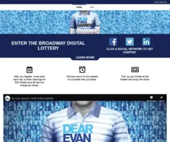 Dearevanhansenlottery.com Screenshot