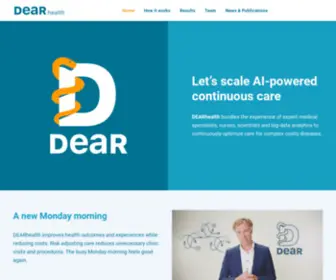 Dearhealth.com(Powered healthcare pathways for personalised continuous care) Screenshot