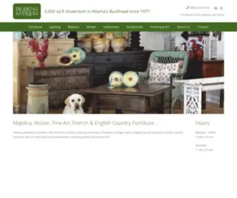 Dearingantiques.com(Majolica, Wicker, Fine Art, French & English Country Furniture) Screenshot