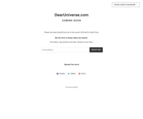 Dearuniverse.com(Dear UNIVERSE) Screenshot