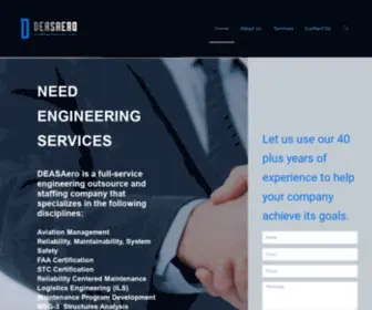 Deasaero.com(Dynamic Engineering Analysis Services) Screenshot