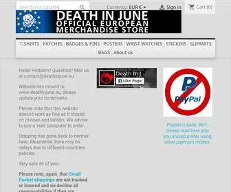 Deathinjune.eu(Death In June Merchandise) Screenshot