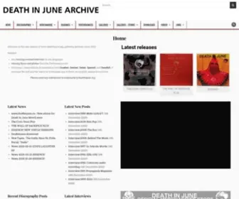 Deathinjune.org(Death In June Archive) Screenshot